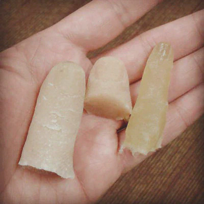 Fake fingers made by students.